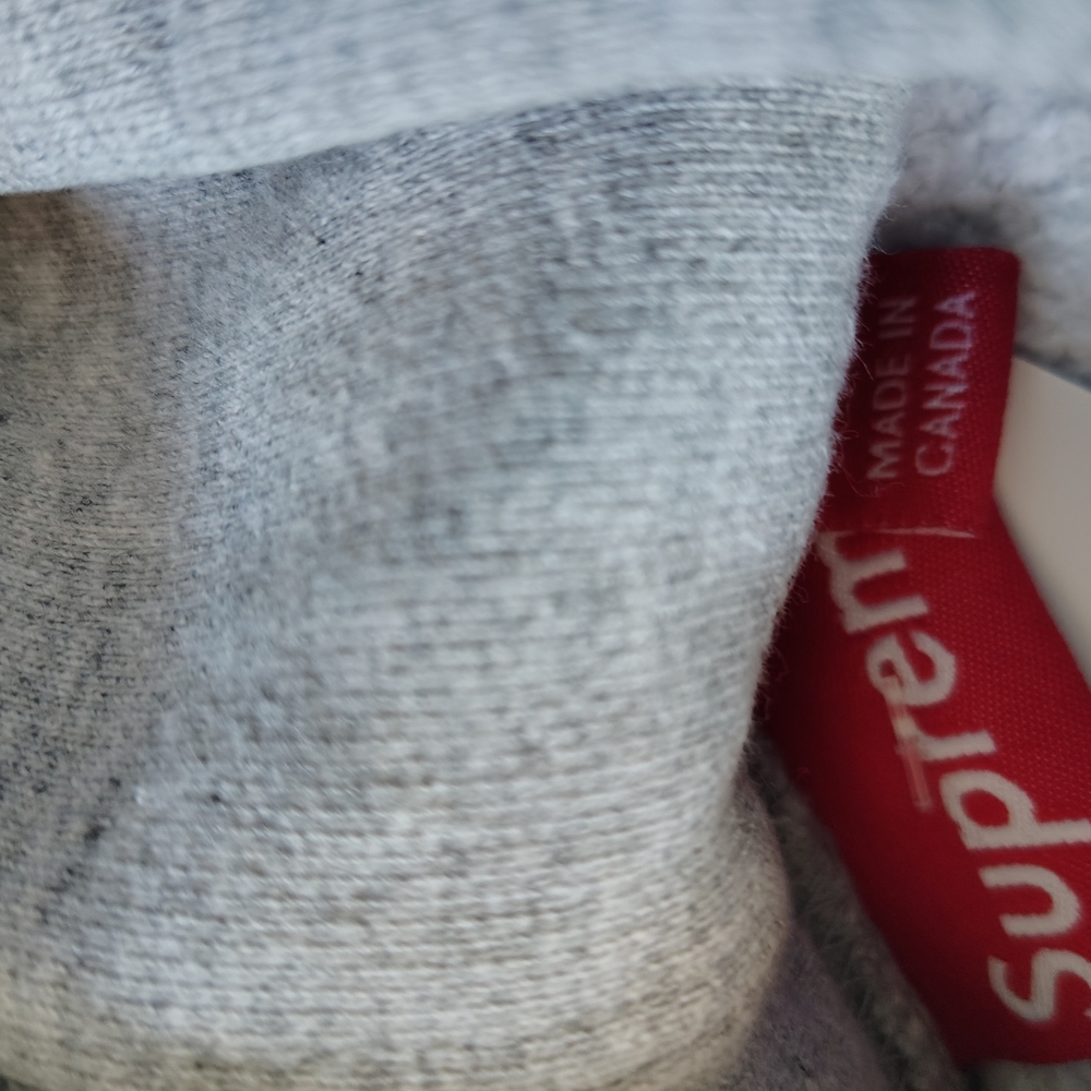 Gray Supreme Hoodie for Men - Picture 5 of 16